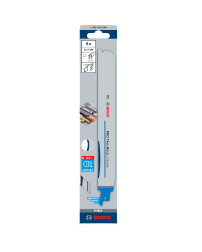 Пиляльне полотно Bosch PRO Thin Metal precise S 1137 EAF 1.1x25x225 мм, 5 шт