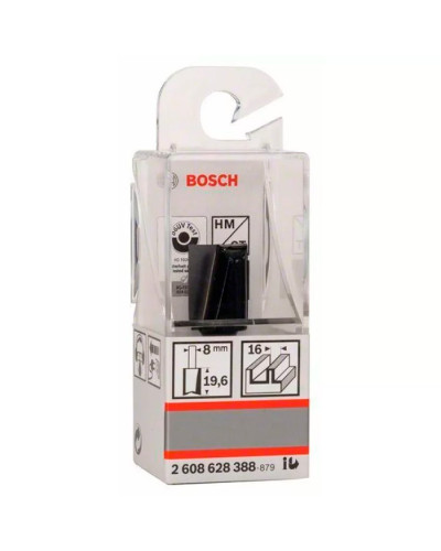 Пазовая прямая фреза Bosch 8х16х19.6х51 мм