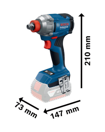 Аккумуляторный ударный гайковерт Bosch GDX 18V-285 Professional,  2 акб GBA 18V 4.0Ah и з/у GAL 18V-40 в L-BOXX