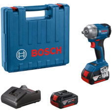 Аккумуляторный ударный гайковерт Bosch GDS 18V-350 Professional, 2 акб GBA 18V 4.0Ah и з/у GAL 18V-20 в L-Case