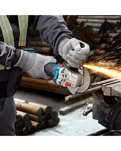 Акумуляторна кутова шліфмашина Bosch GWS 18V-11 Professional, 2 акб GBA 18V 5.0Ah та з/п GAL 1880 CV у  L-BOXX 136