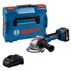 Акумуляторна кутова шліфмашина Bosch GWS 18V-11 S Professional, 1 акб GBA 18V 5.0Ah та з/п GAL 1880 CV у L-BOXX 136