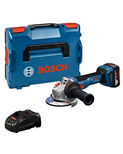 Акумуляторна кутова шліфмашина Bosch GWS 18V-11 S Professional, 1 акб GBA 18V 5.0Ah та з/п GAL 1880 CV у L-BOXX 136