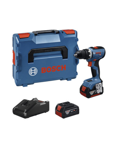 Акумуляторний дриль-шурупокрут Bosch GSR 18V-65 Professional, 2 акб GBA 18V 5.0Ah та з/п GAL 18V-40 у кейсi L-BOXX 136