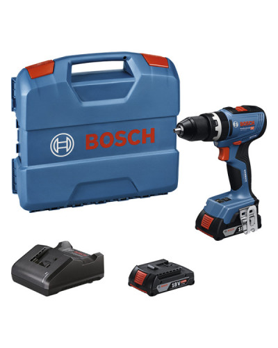 Акумуляторний дриль-шурупокрут Bosch GSB 18V-65 Professional, 2 акб GBA 18V 2.0Ah та з/п GAL 18V-20 в L-Case