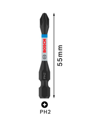 Біта Bosch PRO Phillips Impact PH2 55 мм, 2 шт, 2 шт