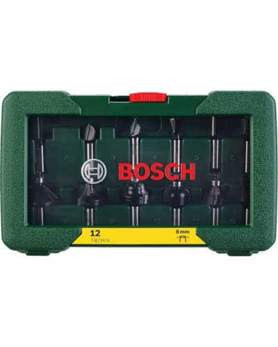 Набор фрез Bosch Expert for Wood 8 мм, 12 шт
