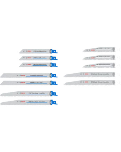 Набір пильних полотен Bosch PRO Demolition Blade Set, 12 шт