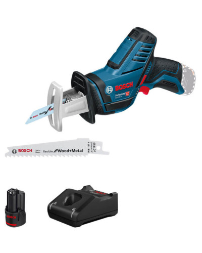 Акумуляторна шабельна пила Bosch GSA 12V-14 Professional з 1 акб GBA 12V 2 Ah, з/п GAL 12V-40 і 2 полотнами