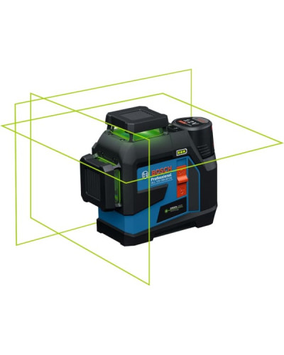 Лінійний лазерний нівелір Bosch GLL 12V-100-33 CG Professional з адаптером батарейок AA1, чохлом, мішенню і тримачем LB 10