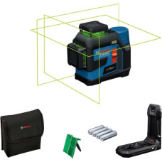 Лінійний лазерний нівелір Bosch GLL 12V-100-33 CG Professional з адаптером батарейок AA1, чохлом, мішенню і тримачем LB 10