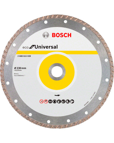 Алмазний диск Bosch ECO for Universal 230x22.23x3.0x7 мм