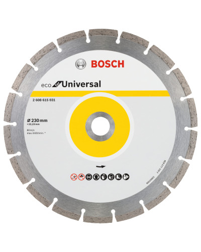 Алмазний круг Bosch ECO for Universal 230x22.23x2.6x7 мм, 10 шт