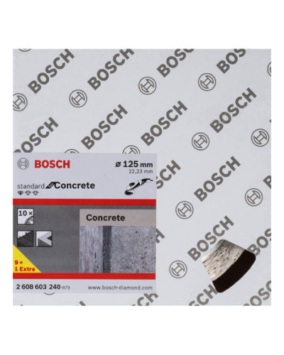 Алмазный круг Bosch Standard for Concrete 125x22.23x1.6x10 мм, 10 шт