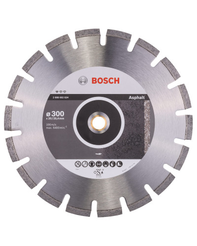 Алмазний круг Bosch Standard for Asphalt 300x20/25.4x2.8x10 мм