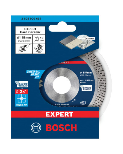 Алмазний диск Bosch Expert HardCeramic 115x22.23х1.4x10 мм