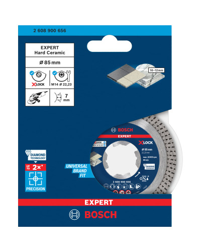 Алмазний диск Bosch Expert HardCeramic X-Lock 85x22.23х1.6x7 мм