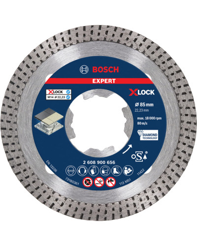 Алмазний диск Bosch Expert HardCeramic X-Lock 85x22.23х1.6x7 мм