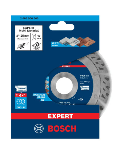 Алмазний диск Bosch Expert MultiMaterial 125x22.23х2.2x12 мм