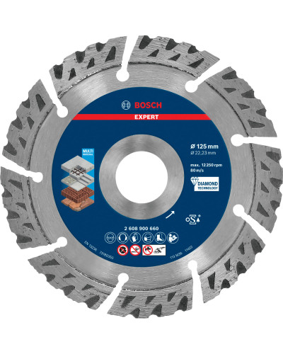 Алмазний диск Bosch Expert MultiMaterial 125x22.23х2.2x12 мм
