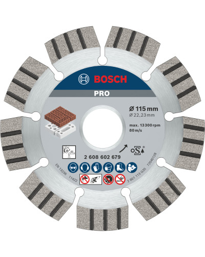 Алмазний круг Bosch PRO Abrasive 115x22.23x2.2x12 мм