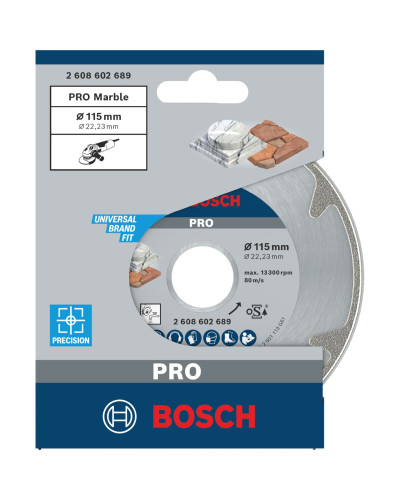 Алмазний круг Bosch PRO Marble 115x22.23x2.2x3 мм