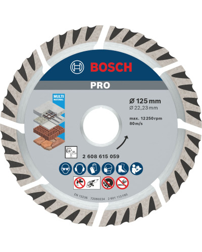 Алмазный круг Bosch PRO Multi Material 125х22.23х2х10 мм, 10 шт