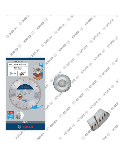 Алмазний круг Bosch PRO Multi Material 300х22.23х3.3х10 мм