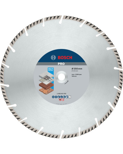 Алмазний круг Bosch PRO Multi Material 350х20х3.3х10 мм