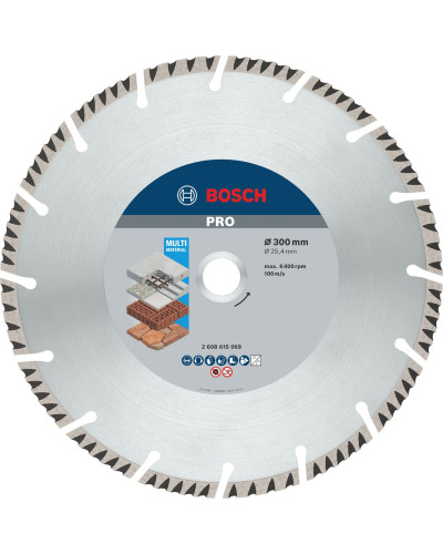 Алмазний круг Bosch PRO Multi Material 300х25.4х3.3х10 мм