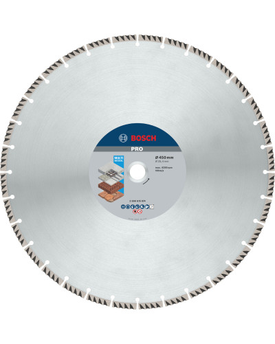 Алмазний круг Bosch PRO Multi Material 450х25.4х3.6х10 мм