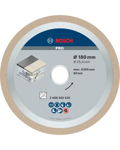 Алмазний круг Bosch PRO Ceramic 180x25.40x2.2x10 мм