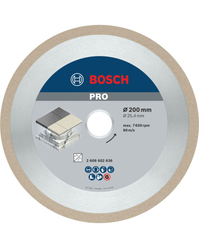Алмазный круг Bosch PRO Ceramic 200x25.40x2.2x10 мм