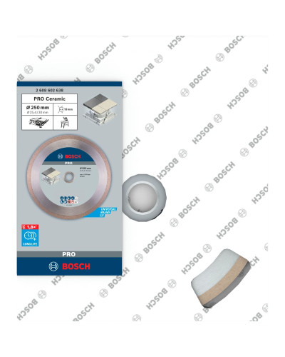 Алмазный круг Bosch PRO Ceramic 250x30/25.4x2.4x10 мм