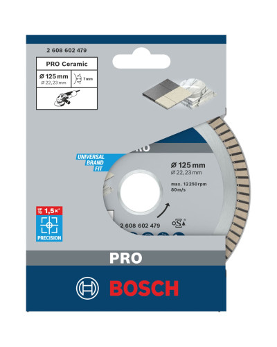 Алмазний круг Bosch PRO Ceramic 125x22.23x1.4x7 мм