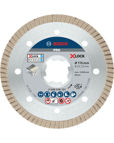 Алмазний круг Bosch PRO Ceramic X-Lock 115x22.23x1.4x7 мм