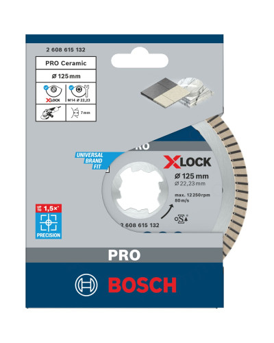 Алмазний круг Bosch PRO Ceramic X-Lock 125x22.23x1.4x7 мм