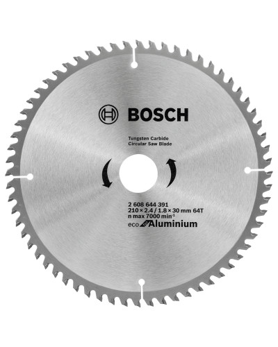 Пиляльний диск Bosch Eco for Aluminium 210x1.8/2.4x30 мм 64T