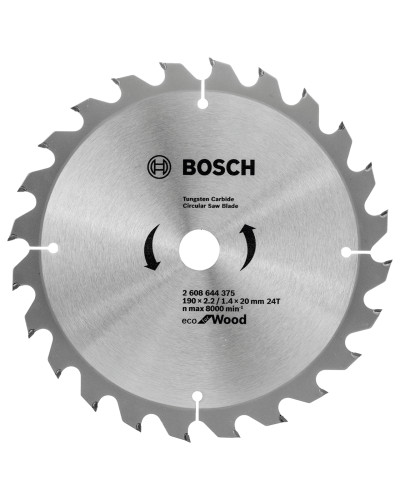 Пиляльний диск Bosch Eco for Wood 190x1.4/2.2x20/16 мм 24T