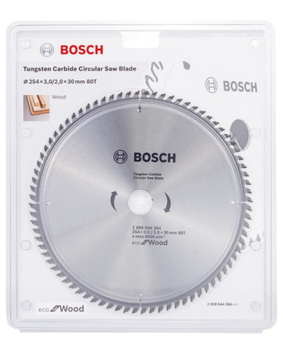 Пиляльний диск Bosch Eco for Wood 254x3.0/2.0x30 мм 80T
