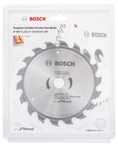Пиляльний диск Bosch Eco for Wood 160x2.2/1.4x20/16 мм 18T
