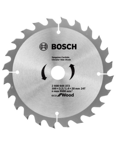 Пиляльний диск Bosch Eco for Wood 160x2.2/1.4x20/16 мм 24T