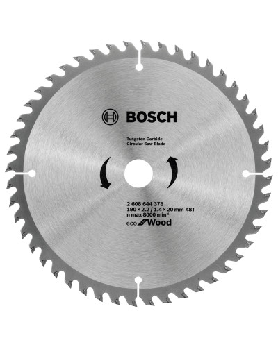 Пиляльний диск Bosch Eco for Wood 190x1.4/2.2x20/16 мм 48T