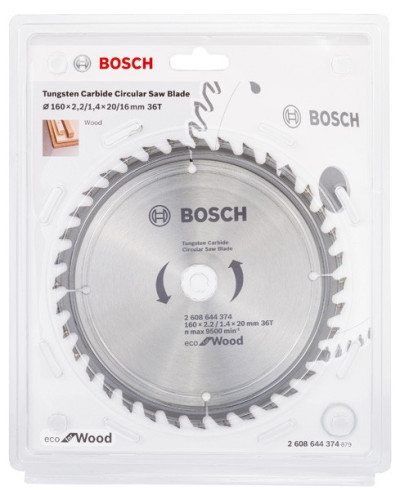Пиляльний диск Bosch Eco for Wood 160x2.2/1.4x20/16 мм 36T