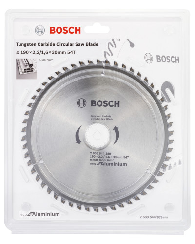 Пиляльний диск Bosch Eco for Aluminium 190x1.6/2.2x30 мм 54T