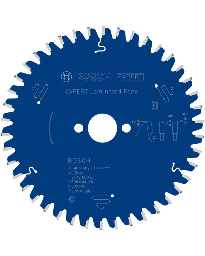 Пиляльний диск Bosch Expert Laminated Panel 140x1.3/1.8x20 мм T42