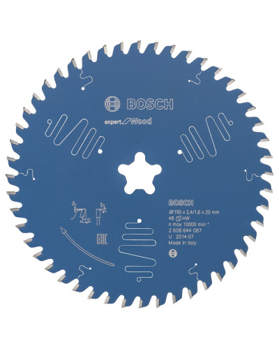 Пиляльний диск Bosch Expert for Wood 190x2.4/1.6xStar, 48 АТB