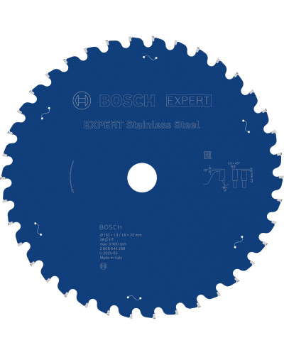 Пиляльний диск Bosch Expert Stainless Steel 192x1.9/1.6x20 мм T38