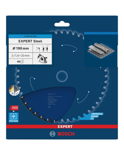 Пильный диск Bosch Expert Steel 190x2/1.6x20 мм T40
