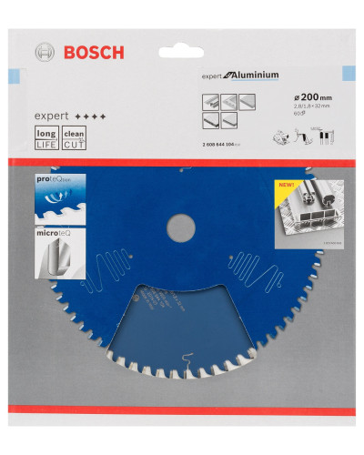 Пиляльний диск Bosch Expert for Aluminium 200x2.8/1.8x32 мм, 60 HLTCG